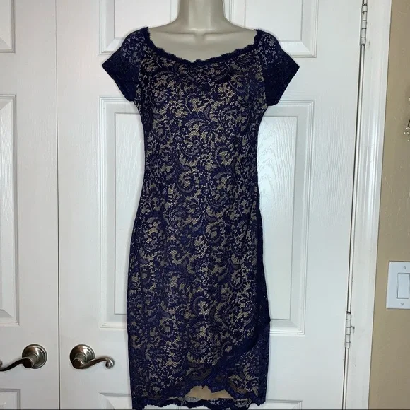 knee length dresses for ladies Bisou Babydoll Dress Black Lace Large